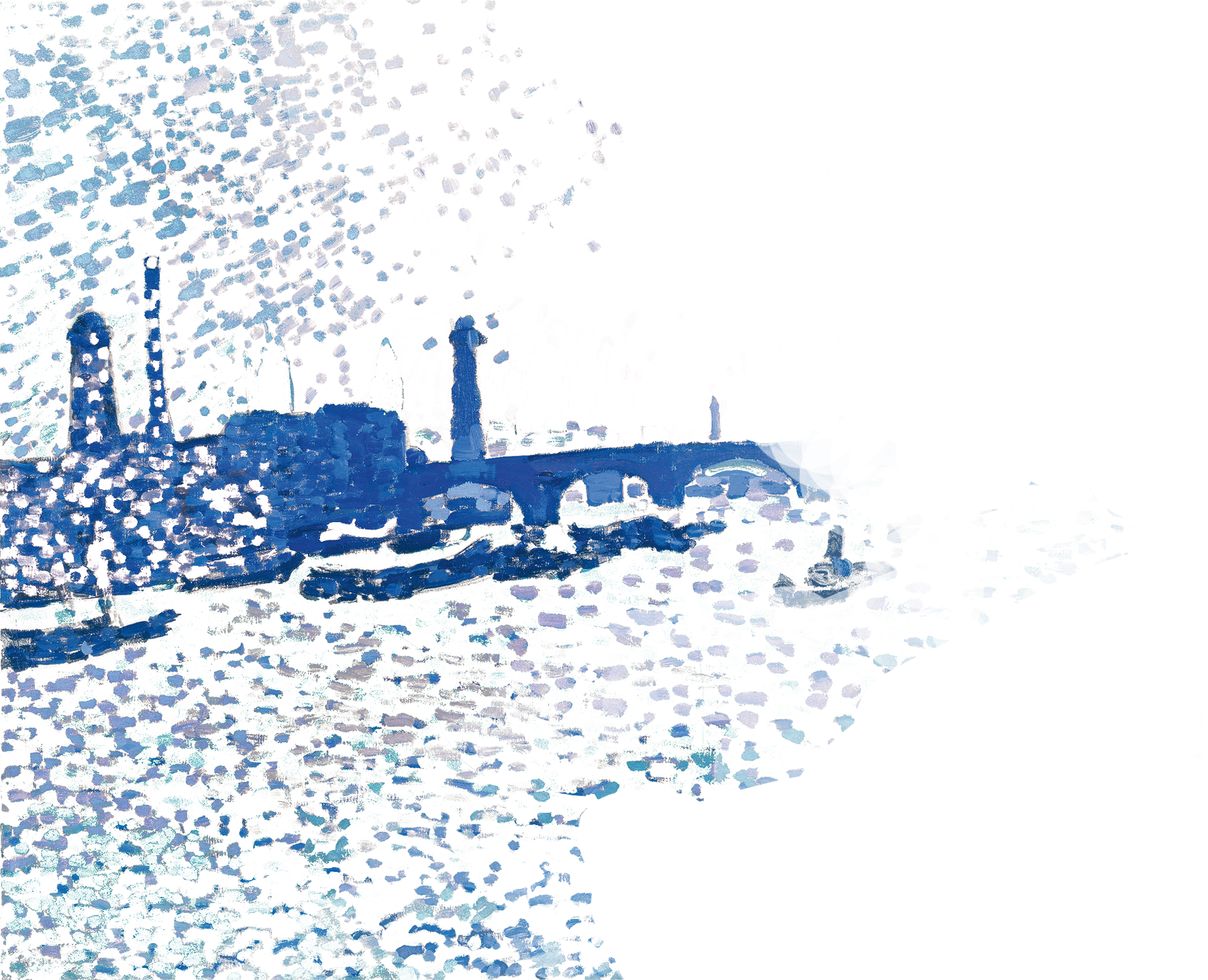 El puente de Waterloo, azul nivel ocho