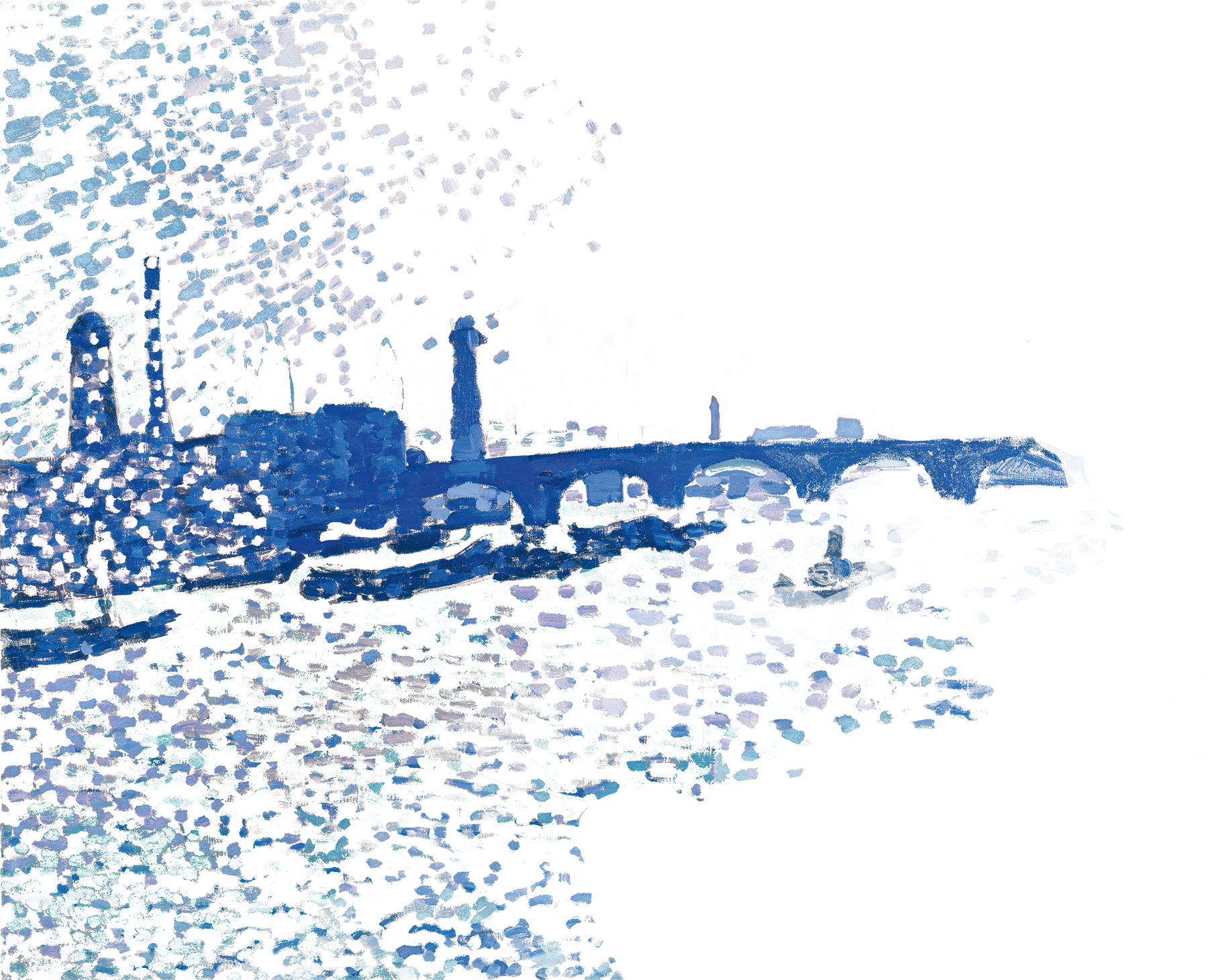 El puente de Waterloo, azul nivel nueve