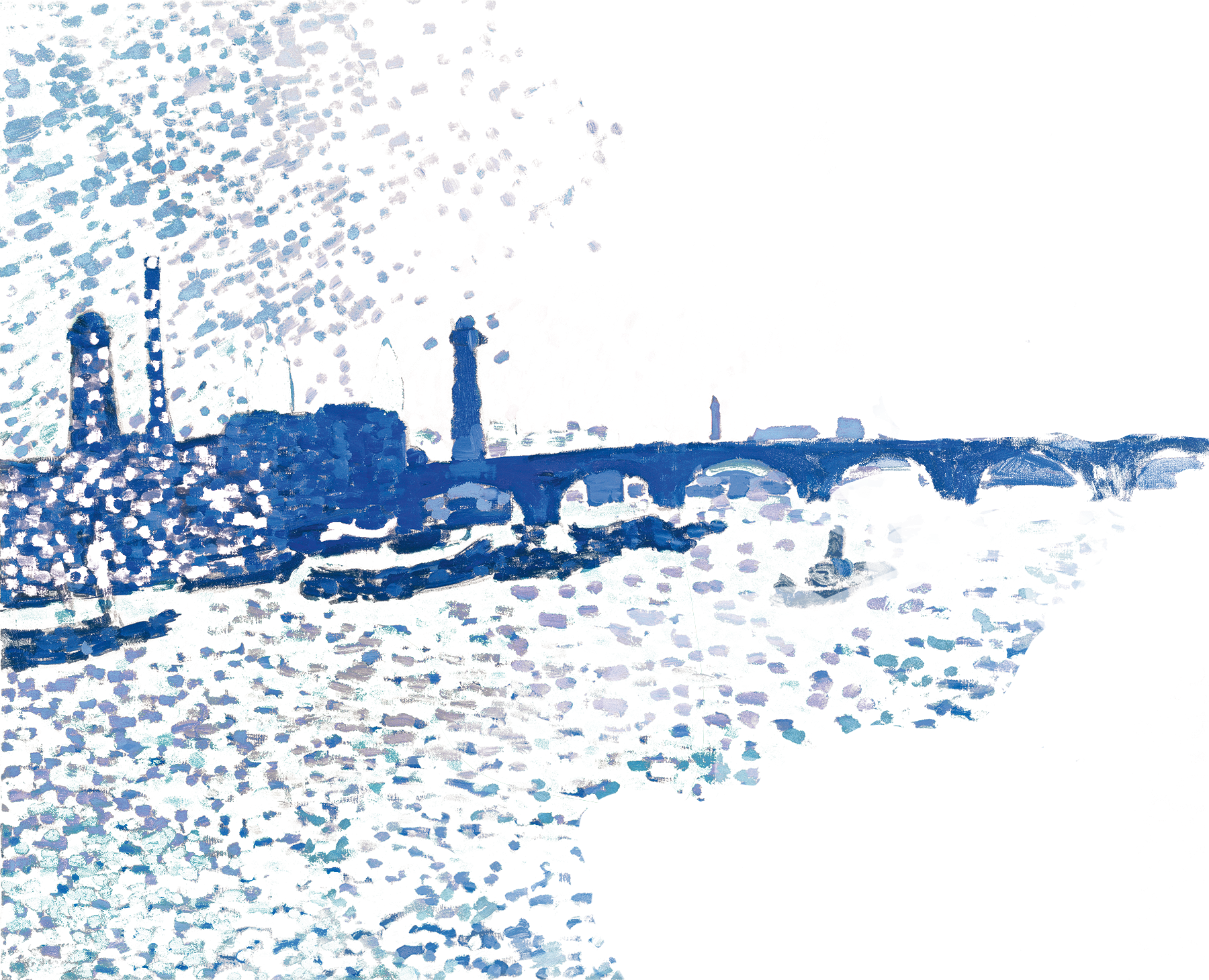 El puente de Waterloo, azul nivel diez