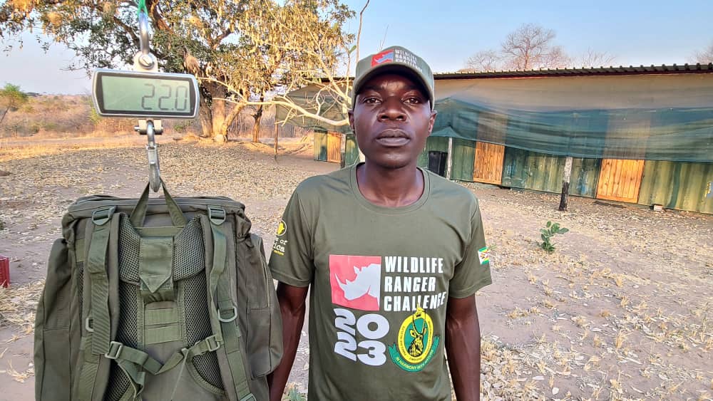 Backpack weigh-in for 22kg in preparation for the 21km marathon!