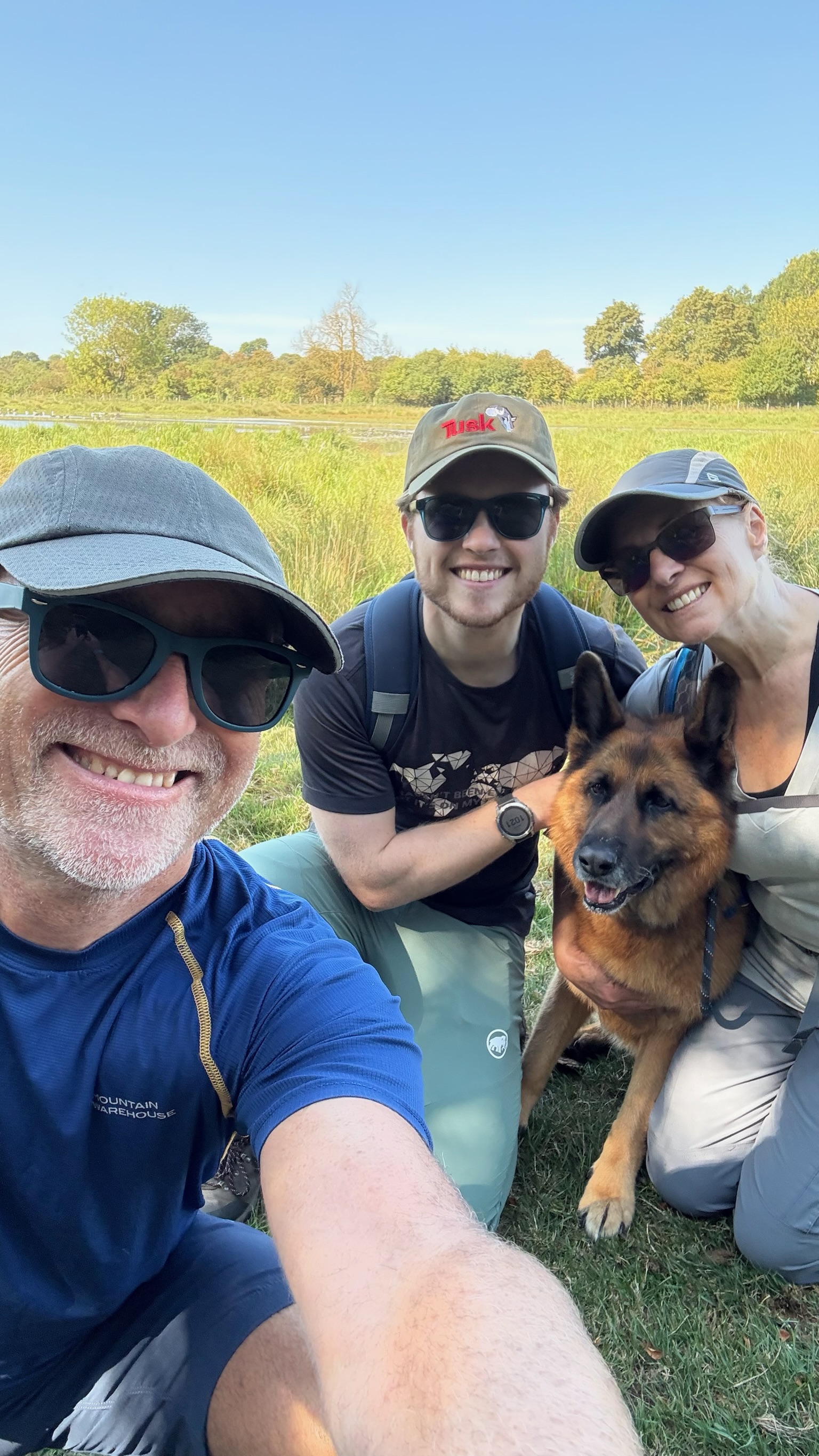 Family walk with our dog to support the SAWC K9 unit
