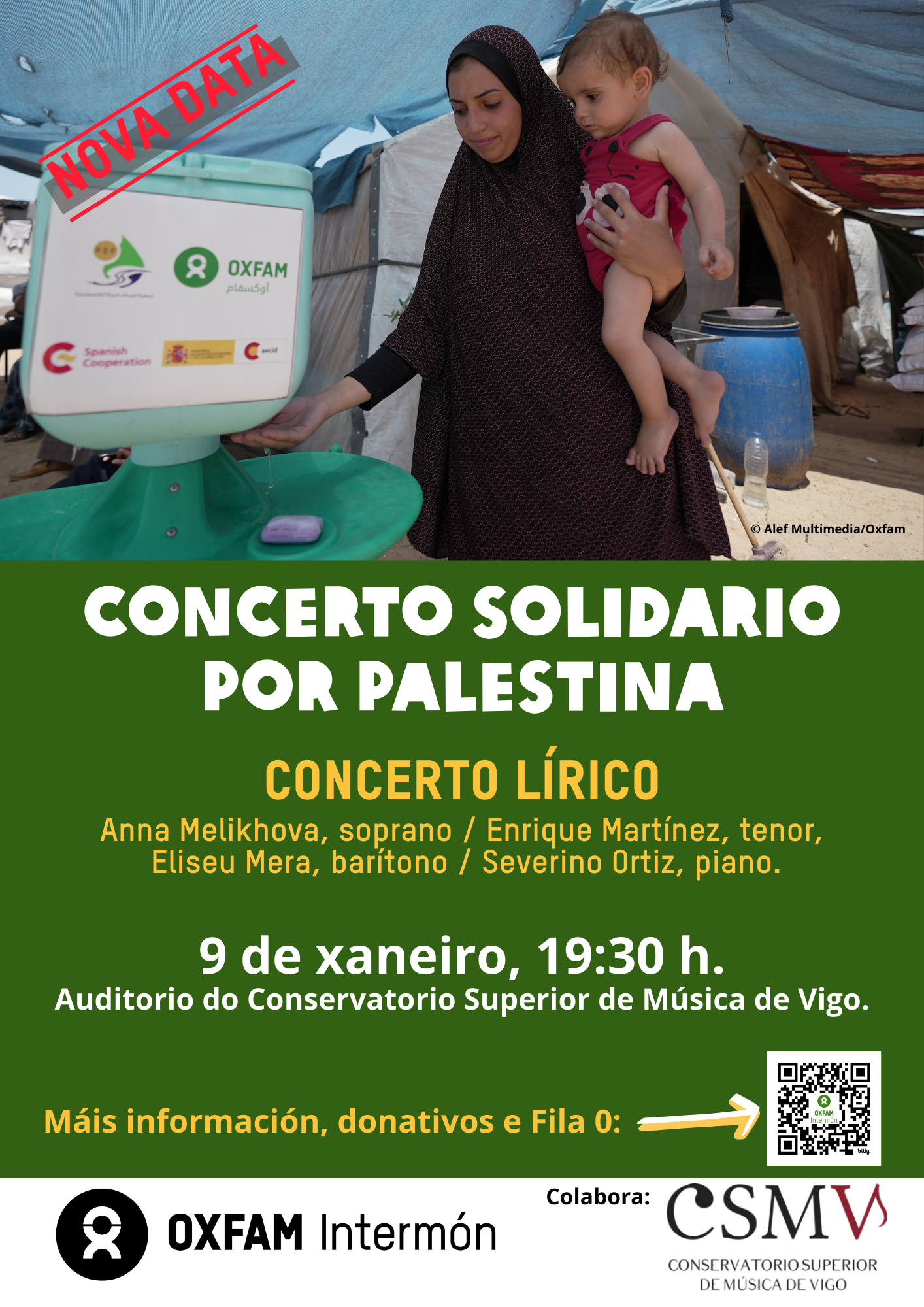 NOVA DATA: 9 de Xaneiro, 19:30 h.