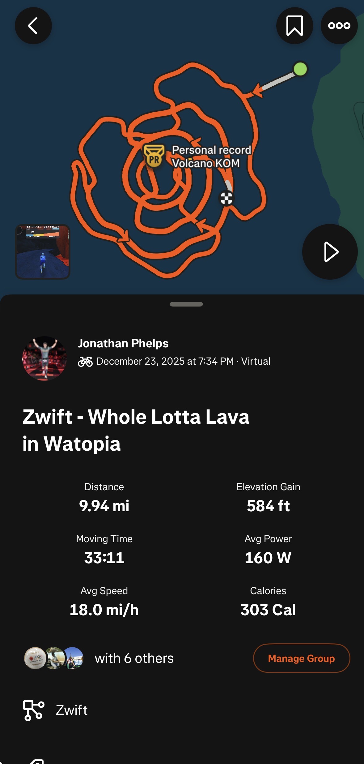 Zwift - Whole Lotta Lava in Watopia