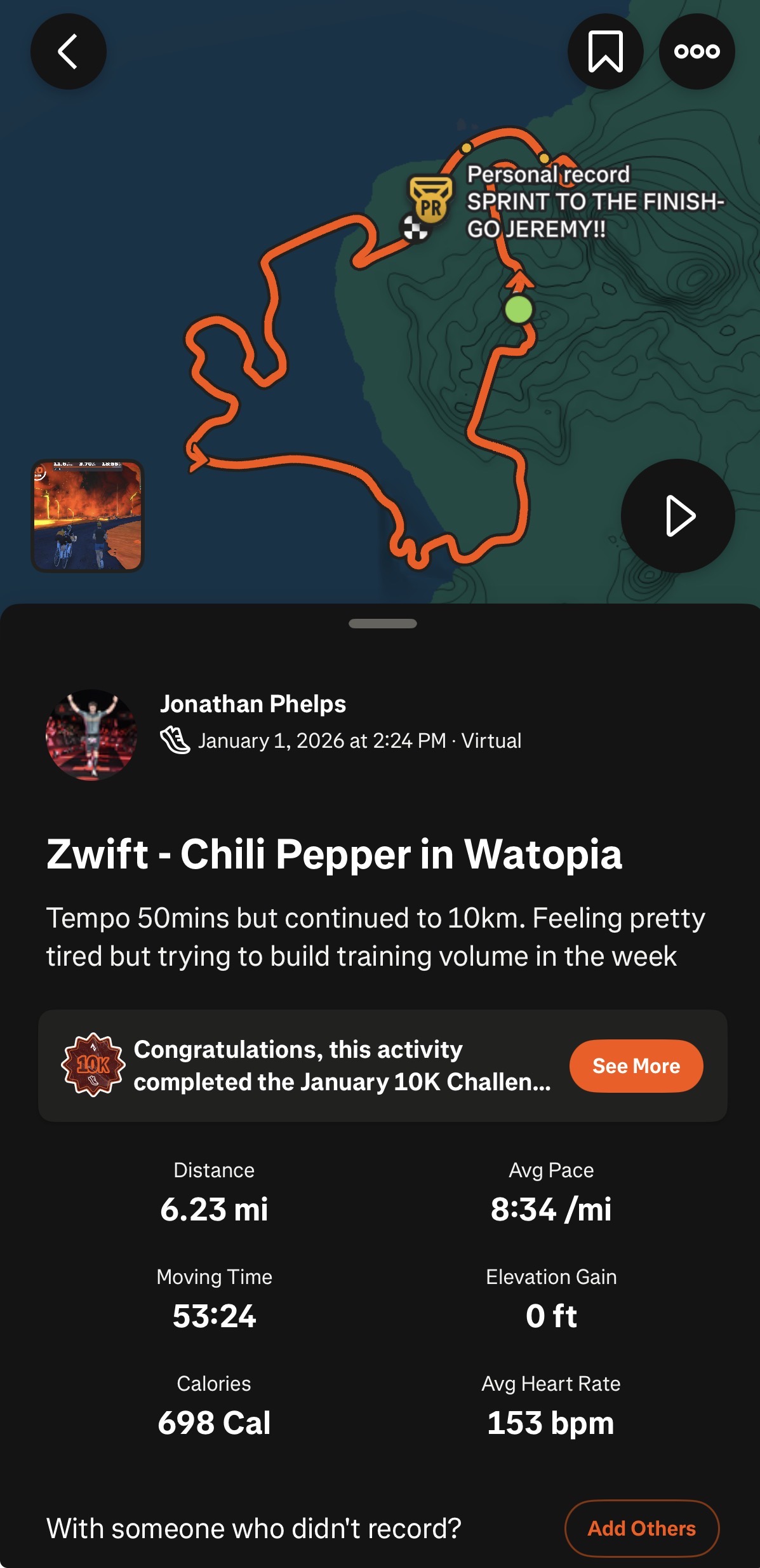 Zwift - Chili Pepper in Watopia