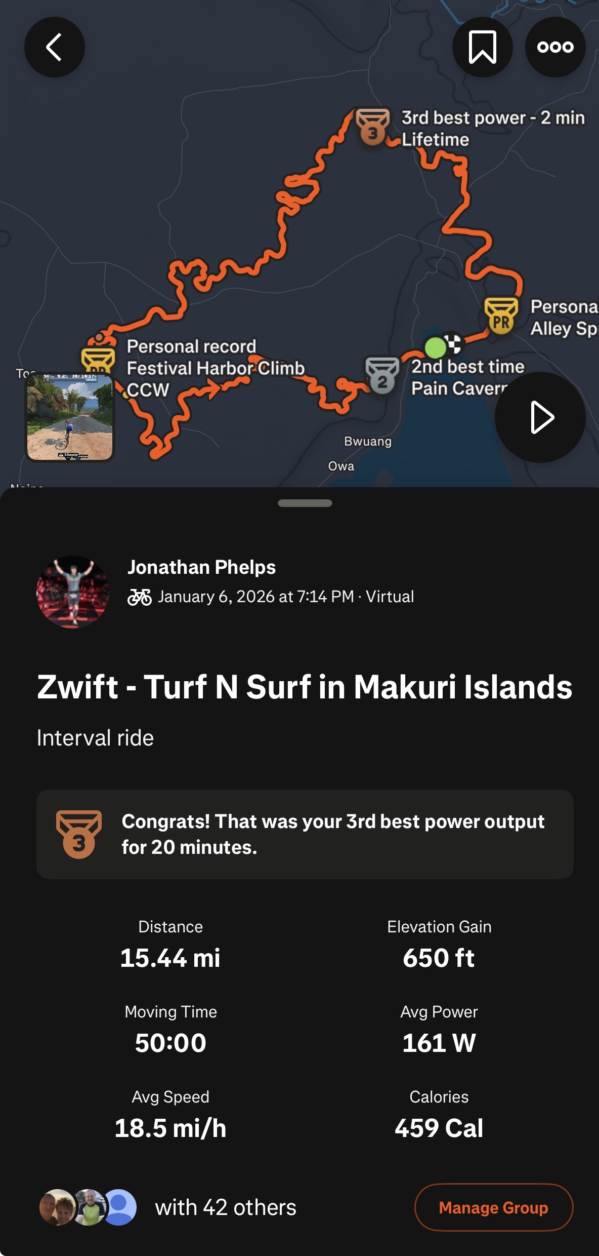 Zwift - Turf N Surf in Makuri Islands