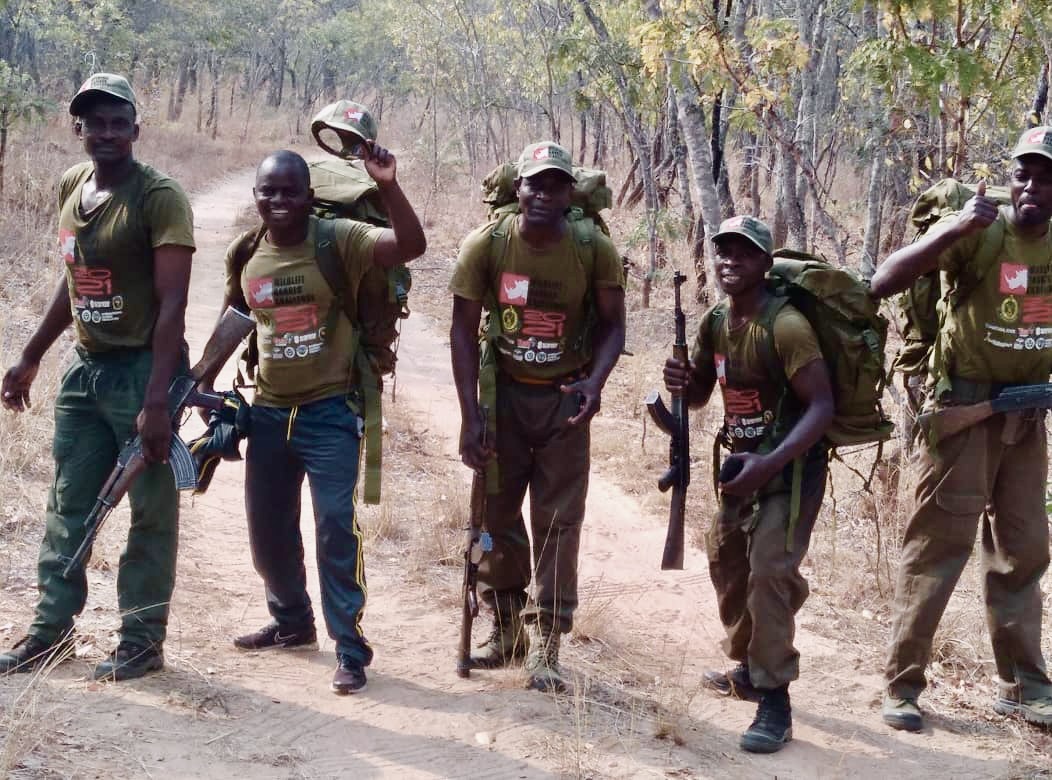 Our Mountain Men - patrol in the very rugged Doma area in the eastern end of the Zambezi Valley