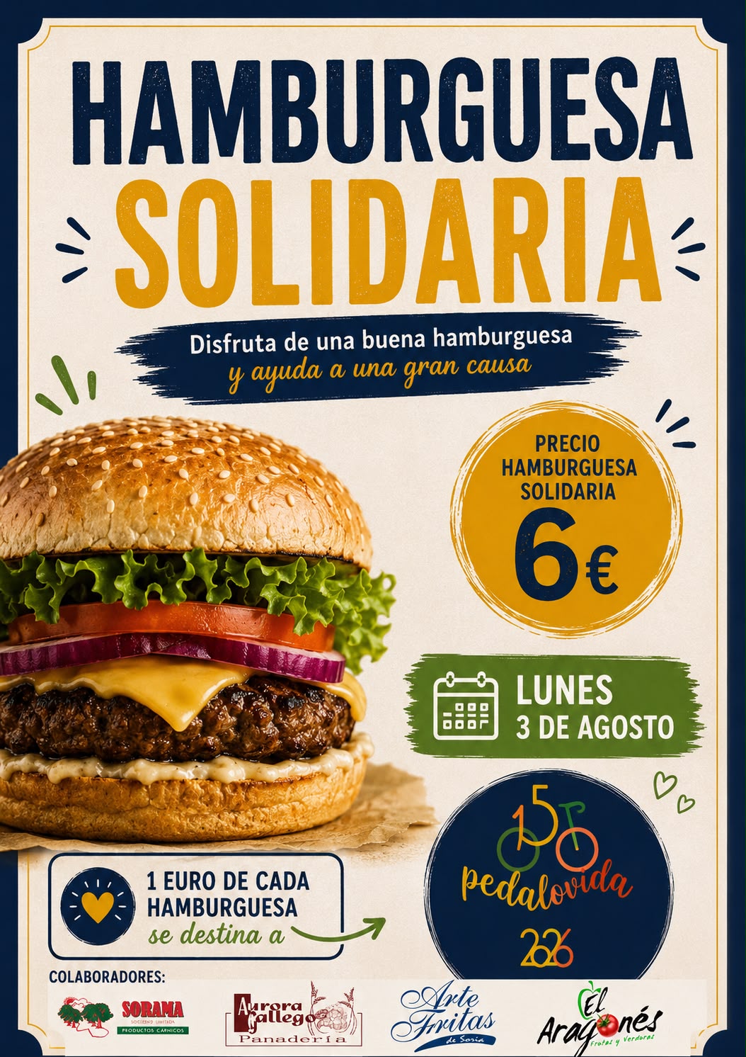 Hamburguesada solidaria en Fuentes de Magaña